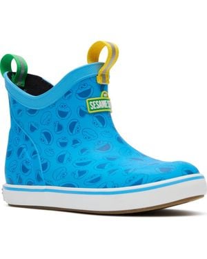 XtraTuf Kids' Sesame Street Ankle Deck Waterproof Boot - Blue