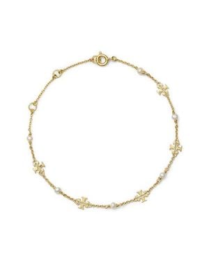 Tory Burch Delicate Moondance Pearl Bracelet - Metallic