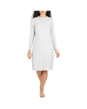 Memoi Bonded Long Sleeve Slip - White