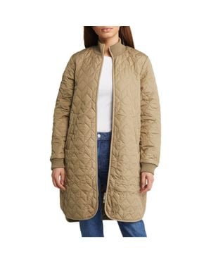 Ilse Jacobsen Isle Jacobsen Long Quilted Jacket - Brown