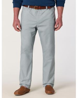 Oak Hill by DXL Big & Tall Straight-Fit 5-Pocket Tech Pants - Blue