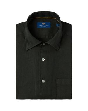 Robert Talbott Morgan Short Sleeve Linen Shirt - Black