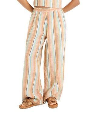 Vitamin A The Getaway Linen Cover-Up Pants - Natural