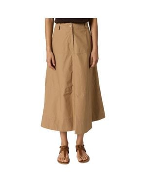 Gerard Darel Jina High Waist A-Line Midi Skirt - Natural