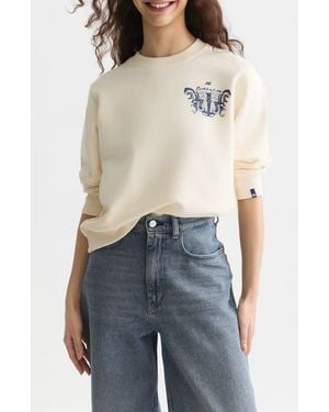 Scotch & Soda Logo Detail Cotton Sweatshirt - Blue