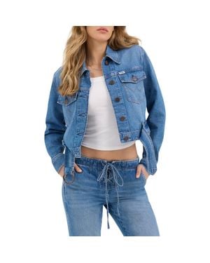 Wrangler Denim Moto Jacket - Blue