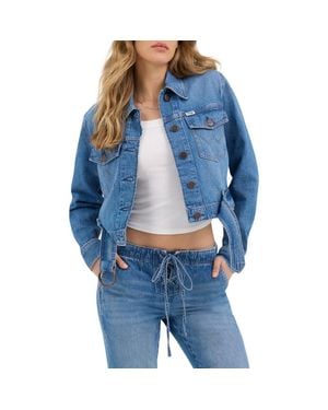 Wrangler Denim Moto Jacket - Blue
