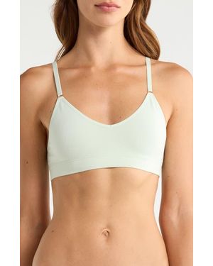 Etam Amande Optimal Comfort Cotton Blend Bralette - Green