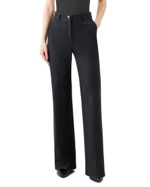 Akris Punto Celia High Waist Bootcut Jeans - Black