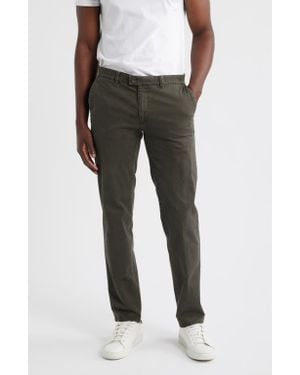 Brax Fabio Flat Front Cotton Blend Pants - Black