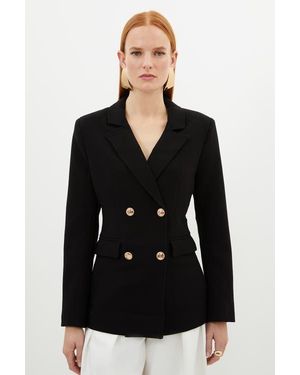 Karen Millen Tailored Doubled Breasted Blazer - Black