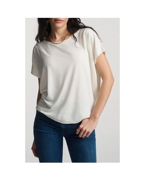 Mavi Luxe Touch Boat Neck T-Shirt - Gray