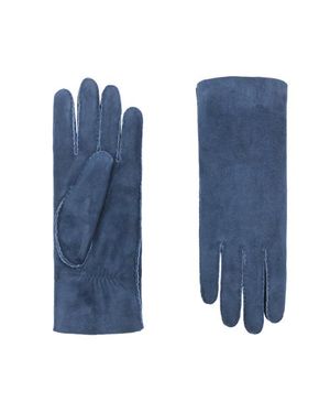 Agnelle Denise Shearling Glove - Blue