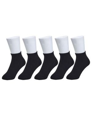 French Connection Organic Cotton Half Cushion Low Cut Sock 5-Pack - White