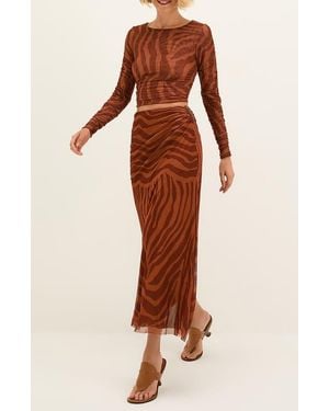 ViX Sundown Mira Long Sleeve Crop Cover-Up Top - Multicolor