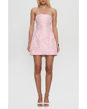 Princess Polly Heaven Sent Strapless Minidress - Pink