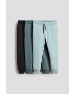 H&M 3-Pack Cotton Sweatpants - Blue