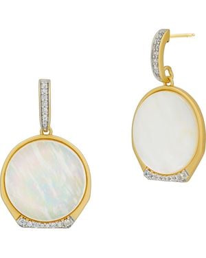 Freida Rothman Iridescent Drop Earring - Metallic