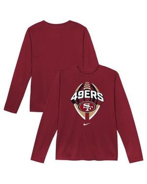 Nike Preschool San Francisco 49Ers Primetime Legend Icon Long Sleeve Performance T-Shirt - Red