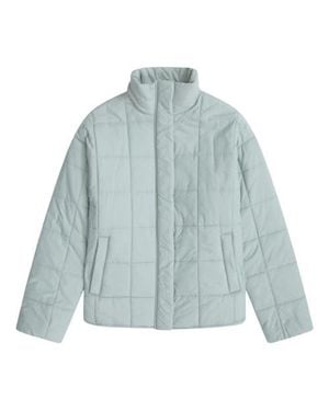 Animal Nina Grid Quilted Padded Jacket - Blue