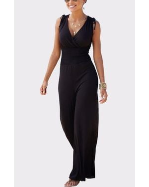 Lascana Tie Detail Jumpsuit - Black