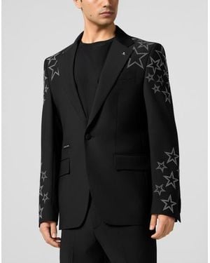 Philipp Plein Blazer Gigolo Fit Stars Studs - Black