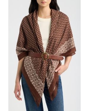 The Great The Big Cotton Bandana Scarf - Brown
