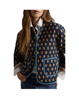 Polo Ralph Lauren Reversible Quilted Floral Cotton Jacket - Black