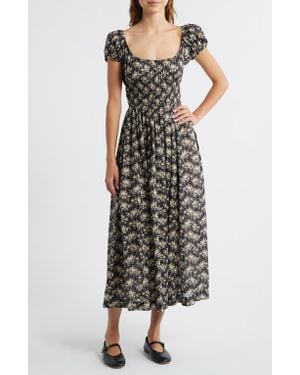 Doen Quinley Floral Organic Cotton Midi Dress - Multicolor