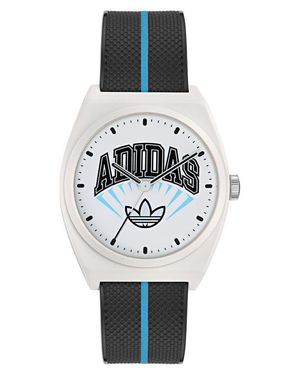 adidas Ao Street Project 2 Logo Graphic Resin Strap Watch, 38Mm - Black