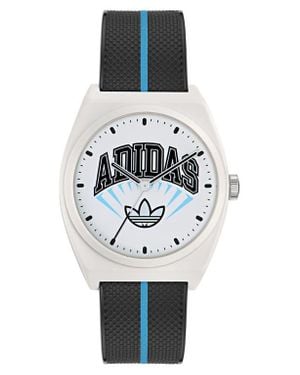 adidas Ao Street Project 2 Logo Graphic Resin Strap Watch, 38Mm - Black