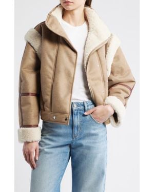 BOSS Cheerlea Faux Shearling Jacket - Natural