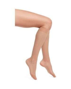 Item M6 Sheer Compression Knee High Socks - Pink