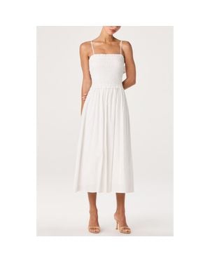 Astr Harper A-Line Dress - White