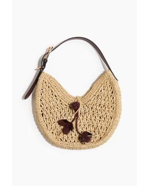 H&M Straw Shoulder Bag - Metallic