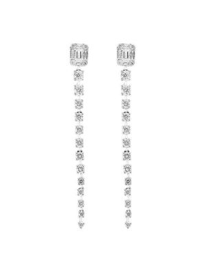 Effy Diamond Fringe Drop Earrings - White