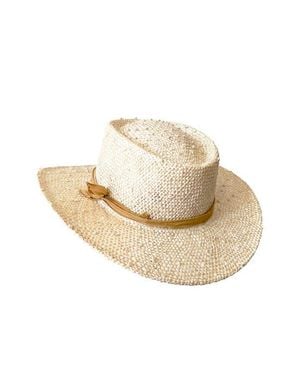 Binata Millinery Silo Knotted Sisal Straw Gaucho Hat - Natural