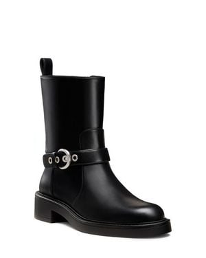 Stuart Weitzman Chrystie Zip Bootie - Black