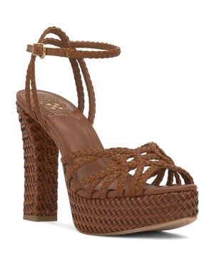 Vince Camuto Samlee Ankle Strap Platform Sandal - Brown