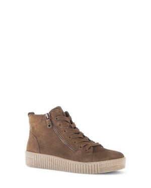 Gabor High Top Sneaker - Brown