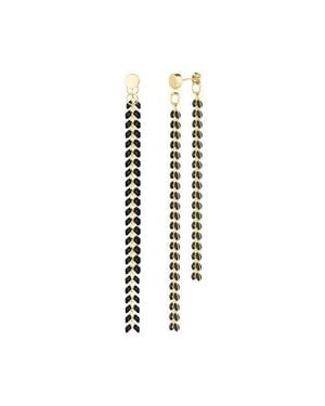 Rejected Hearts Club Elegante Enamel Chevron Dangle Earrings - White