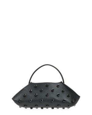 Altuzarra Origami Embellished Leather Baguette Bag - Black