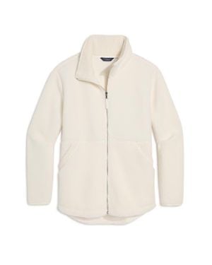 Vineyard Vines Full Zip High Pile Fleece Jacket - White