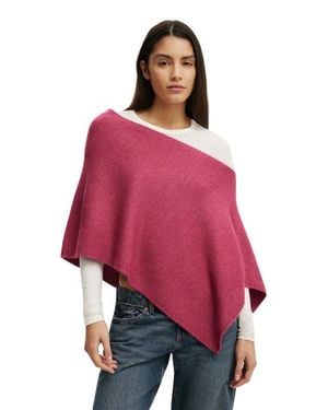 Cotton On Softest Luxe Poncho - Red