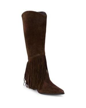 Matisse Tatum Fringe Pointed Toe Knee High Boot - Brown