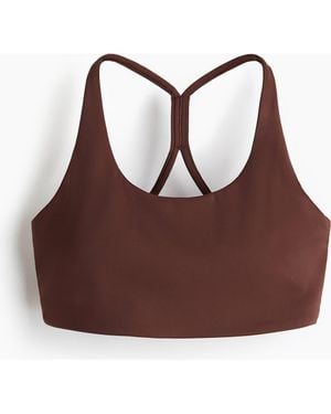 H&M Medium Support Sports Bra With Sculptmove - Brown