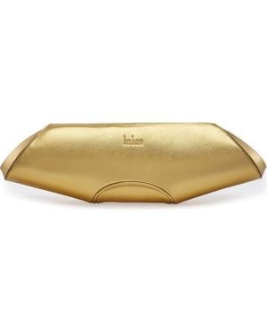 BEHNO Elizabeth Leather Baguette Clutch - Yellow
