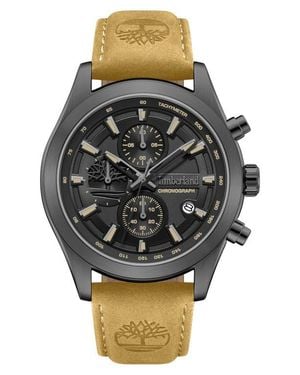 Timberland Ashmont Chronograph Leather Strap Watch, 44Mm - Black