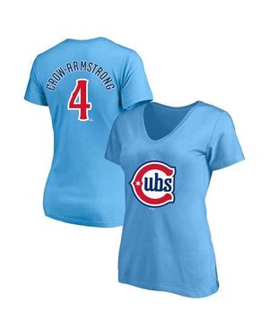 Profile Pete Crow-Armstrong Chicago Cubs Plus Size Name & Number V-Neck T-Shirt - Blue