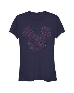 Mickey & Friends Junior's Fireworks Logo T-Shirt - Blue